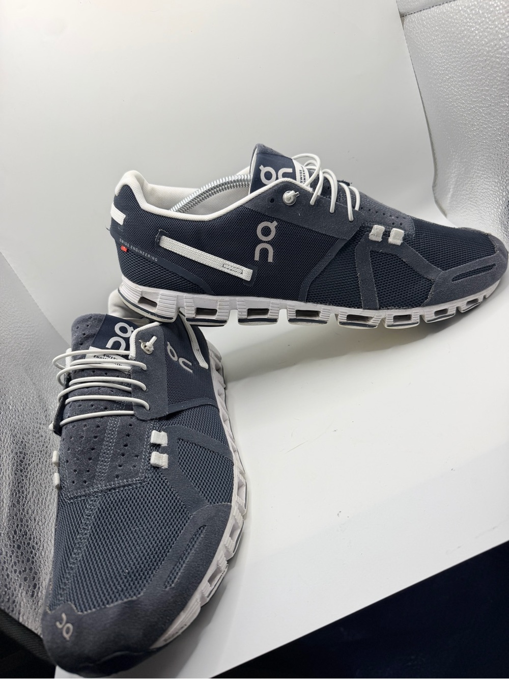 On Running Men's Cloud Sneakers - Navy and White